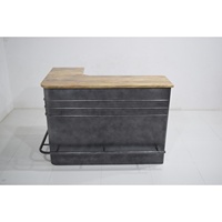 Armoire de bar industrielle moderne en métal avec extension de 5 compartiments pour le stockage de bouteilles et de verres pour un usage commercial domestique