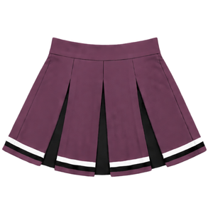 Jupe plissée bordeaux pour femmes et filles, idéale pour la danse, les entraînements, les compétitions et les tenues de sport. - Product Image 2