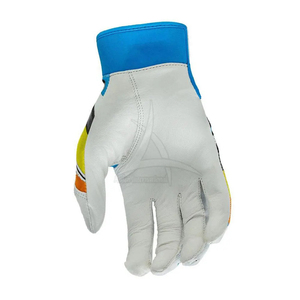 SINEWY SPORTS Leather Polyester Batting Gloves Black Ambidextrous <b>Hook</b> Loop Closure Unisex Adult Training Racing Durable - Product Image 5