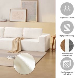 147 \ "Video minimalista disossato mobili interni a forma di L divano componibile ampio sedile libero combinazione Cloud soggiorno - Product Image 5