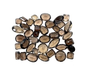 Lot de pierres précieuses en quartz fumé naturel, formes variées, taillées, 10-17 mm, pour la création de bijoux - Product Image 4