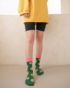 Calzini alla Moda Coreana con Motivo a Pois, Misto Cotone Traspirante, per Uso Quotidiano, Stile Autunnale, Calzini Lavorati a Maglia - Product Image 2