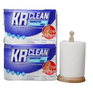 Lingettes en tissu non tissé Krclean 15x15cm, 400 feuilles, écologiques, style uni, pour le nettoyage, pour maman et bébé - Product Image 1