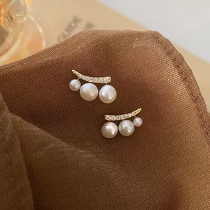 Boucles d'oreilles en argent S925, élégantes, douces, en perles d'eau douce, bijoux personnalisés, luxe léger - Product Image 2