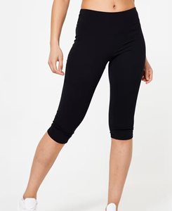 Leggings de Talle Alto Negros hasta la Pantorrilla, de Algodón Velour, Sin Costuras, Transpirables, Casuales, para Mujer, Tallas Grandes, Verano 2026, Venta al Por Mayor - Product Image 1