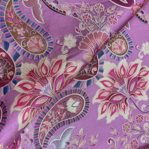 Heavy Embroidered Crepe <b>Fabric</b> Dyed Floral Paisley Woven Textile Quick Dry Breathable <b>Medium</b> Weight for Garment - Product Image 2
