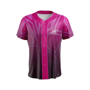 Maillots de baseball universitaires personnalisés, logo imprimé numériquement sur le devant, manches courtes, extensibles dans quatre directions, 100% polyester, maillots de softball - Product Image 1