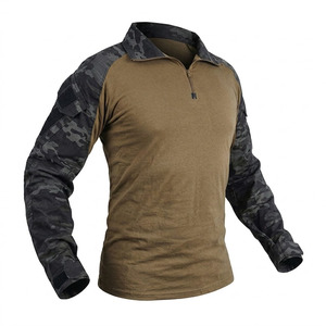 Camiseta de Manga Larga Personalizada OEM 100% Algodón, Resistente al Viento, Transpirable, Antidesgarro, con Estampado de Sublimación, Camuflaje, para Hombre, Caza de Invierno - Product Image 2