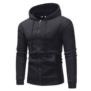Sweat-shirts à capuche zippés en polaire solide pour hommes, 100% coton, respirants, chauds, doublés, décontractés, à porter au quotidien SELF INDUSTRIES - Product Image 5