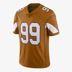 Maillot de football américain à col en V et manches courtes, couleur personnalisée, respirant, antibactérien, 100% polyester - Product Image 1