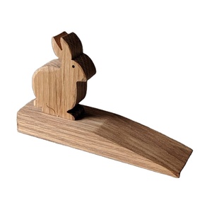 Tope de puerta de madera de roble macizo hecho a mano decorativo de lujo para el hogar - Product Image 6