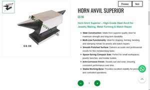 Enclume en acier de qualité supérieure pour la fabrication de bijoux, le façonnage des métaux et la réparation de montres – Outil d'établi | Numéro d'article GS-06 - Product Image 3