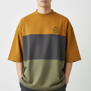 เสื้อยืดทรงบ็อกซี่ทันสมัย ผ้าฝ้าย 100% ระบายอากาศได้ดี ทนทาน สไตล์ลำลองแนวสตรีท - Product Image 1