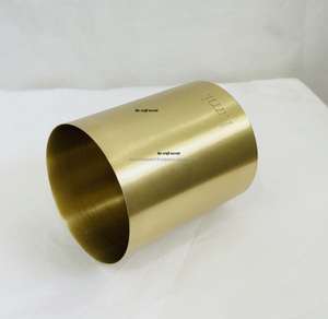 ขวดโหลและที่วางเทียนทองเหลืองพร้อมฝาปิดและโลโก้ตามสั่งสไตล์โมเดิร์นหรูหราทันสมัยสำหรับตกแต่งบ้าน - Product Image 2