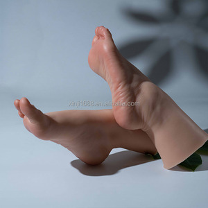 XINJI nouveauté grand pied Mannequin affichage doux formation affichage modèle géant pieds <span class=keywords><strong>platine</strong></span> Silicone Nail Art pratique pied - Product Image 5