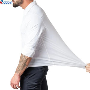 Camisas de Vestir Formales para Hombre, Diseño Superior, Personalizadas, Profesionales, de Algodón, Sólidas, Manga Larga, Tallas Grandes, Transpirables, Antiencogimiento, Tejidas - Product Image 3