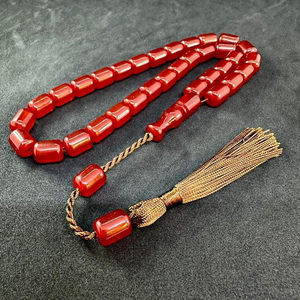 Rosario Tasbih de Perlas de Agua Dulce de Calidad, Cuentas de Oración Musulmanas de Resina con Piedra Principal, Tasbih Islámico - Product Image 3