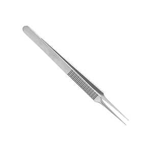 Pinces à suture Castroviejo en acier inoxydable allemand, 4 pouces, 0,3 mm, pointues, pour la chirurgie dermique, avec manche finition mate - Product Image 2