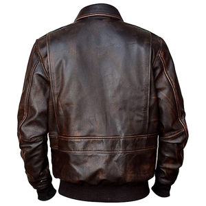 Chaqueta de cuero genuino de piel de oveja para hombres adultos, diseño personalizado, color sólido, chaquetas de cuero para hombre para la temporada de invierno. - Product Image 2