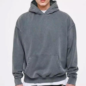 เสื้อฮู้ดสีน้ำเงินกรมท่าสำหรับผู้ชาย ทรงปกติ ผ้าฝ้ายเฟรนช์เทอร์รี่ สวมใส่สบาย มีกระเป๋าหน้า เหมาะสำหรับใส่ในฤดูใบไม้ร่วง - Product Image 2
