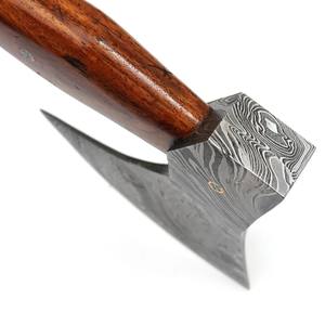 PASHA ENTERPRISES Industrial Grade Handmade Carbon Steel Bearded <b>Axe</b> Curved Rosewood <b>Handle</b> Custom Camping Outdoor Tool - Product Image 5