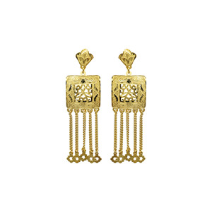 Conjunto de Joyería Larga Chapada en Oro de 14K, 18K, 24K al por Mayor, Diseño Turco Nupcial, Estilo Dubái Tradicional, Moda de Oro de Oriente Medio - Product Image 4
