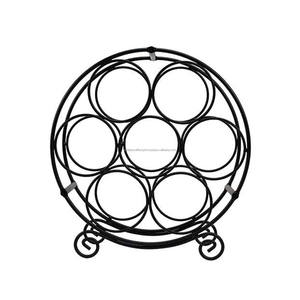 Ambience Lifestyle Empilable Table Top Wine Rack Noir Iron Bar Decanters Populaire Pantry Bottle Storage and Tool Cabinet - Product Image 1