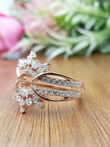 แหวนแต่งงานทรงทันสมัย D'VINS JEWELS ประดับเพชรทรงบริลเลียนต์ สี D ขาว โรสโกลด์ สำหรับทองคำที่ได้รับการรับรองจากห้องปฏิบัติการ - Product Image 4