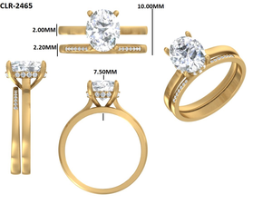 Anillo de Compromiso con Diamante Cultivado en Laboratorio de Corte Ovalado de 2.90 Ct, Halo Oculto, Certificado IGI, Oro Blanco de 14k, Aniversario de Lujo para Mujer - Product Image 6