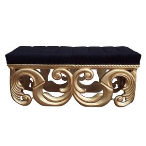 Antique Reproduction Bench French Style Ottoman <b>Vintage</b> Home Furniture Hand Carved Wooden Stool Living Room <b>Chair</b> - Product Image 1