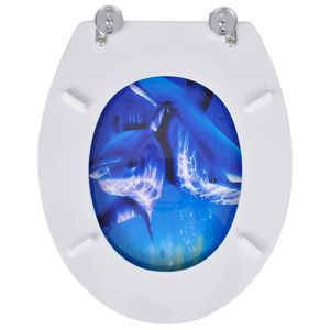 WC MDF Hard Close coperchio sedile del water con i delfini spettacolari Design Look mozzafiato - Product Image 5