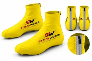 Waterproof Cycling Shoe <b>Covers</b> Thermal Windproof <b>Bike</b> Overshoes Reflective Foot <b>Covers</b> for Road MTB Riding - Product Image 1