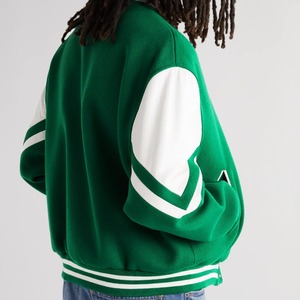 เสื้อแจ็คเก็ตบอมเบอร์ไนลอนลำลองสำหรับผู้ชายปักลาย Zeta Phi Beta Sorority สำหรับฤดูหนาว |   ZPB Soror ผ้าแคนวาสปักลาย คอตั้งด้านหน้า - Product Image 3