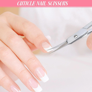 Portable High Quality OEM Curved Stainless Steel Cuticle & <b>Nail</b> <b>Scissors</b> with Steel Handles Autoclavable Right-Handed <b>Nail</b> Art - Product Image 3