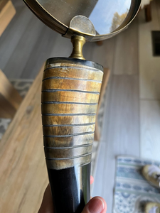 Loupe avec poignée en corne naturelle, cadre en laiton fait main, loupe vintage portative pour bureau, bibliothèque, maison, collection - Product Image 5