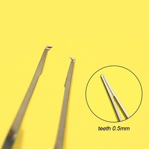 1 pièce Pince à strabisme incurvée avec verrouillage en acier inoxydable, instrument ophtalmique - Product Image 2