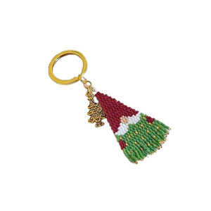 Premium Traditional Indian Handicraft Keychain Colorful <b>Bead</b> Embroidery Decorative Beadwork Skilled Christmas Figurine Toy - Product Image 3