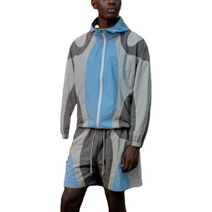 ชุดผ้าไนล่อนผ้าโพลีเอสเตอร์สองชิ้นกันลมชุดสั้นระบายอากาศได้ใส่สบายใส่ได้ในฤดูร้อนชุด2026สั้น - Product Image 2