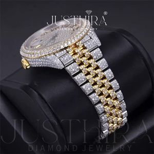 Best Selling Fashion Moissanite Diamond <b>Watch</b> <b>for</b> Couples Matching Luxury Wristwatch Set with Shiny Stones Available <b>For</b> Sale - Product Image 6