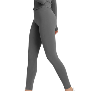 Women's Solid Full-Length Yoga <b>Leggings</b> High Waist Elastic Waist Breathable Lightweight <b>Seamless</b> Polyester/Nylon Wholesale - Product Image 1