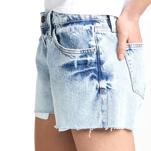 Shorts en jean pour femmes en gros 2026 – Jupe sexy et tendance à prix abordable, respirante, en coton, avec braguette boutonnée, coupe droite, décontractée, haute qualité - Product Image 6