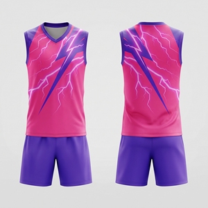 Conjunto Deportivo de Voleibol sin Mangas para la Industria Atlética - Camiseta Deportiva de Cuello en V de Secado Rápido y Pantalones Cortos a Juego - Product Image 4