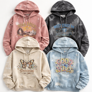 Sweat à capuche pour femme personnalisé effet vieilli en gros - Fournisseur direct d'usine pour les commandes OEM en gros - Product Image 5