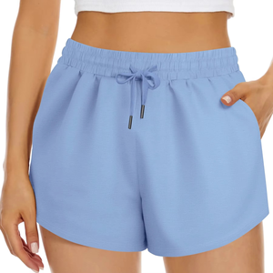 Pantalones Cortos Deportivos de Doble Capa para Mujer, Transpirables, de Secado Rápido, con Cintura Elástica y Bolsillos, para Yoga, Fitness y Running - Product Image 3