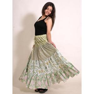 Cotton Bohemian Maxi <b>Skirt</b> Handmade Indian <b>Skirt</b> Printed <b>Long</b> <b>Summer</b> Casual Travel Wear - Product Image 5