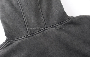 OEM Custom Screen Print Full <b>Zip</b> <b>up</b> <b>Vintage</b> Drop Shoulder French Terry Streetwear Unisex Ninja Balaclava <b>Hoodie</b> - Product Image 3