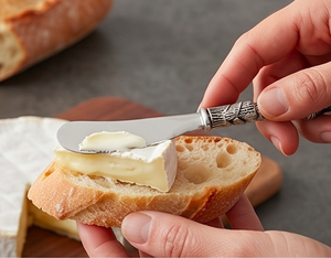 Couteau à beurre et à fromage en acier inoxydable argenté, motif palmier, pour mariages et ustensiles de cuisine - Product Image 5