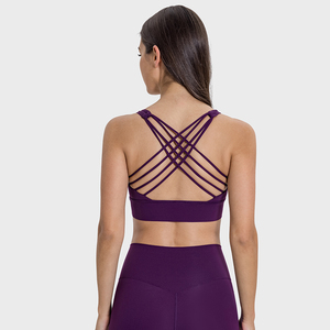 Soutien-gorge de sport haute performance pour femme, dos croisé, coussinets amovibles, idéal pour l'entraînement, la gym et le yoga - Product Image 2