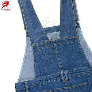 Comfortable Regular Fit <b>Men</b> Jeans <b>Overall</b> Breathable Adjustable Shoulder Buckles Utility Pocket Casual Outfit - Product Image 5
