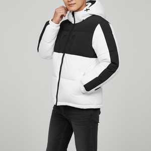 Blouson matelassé pour homme, vêtement d'extérieur d'hiver isolé de qualité supérieure, veste thermique à capuche, logo personnalisé, fabricant en gros - Product Image 3